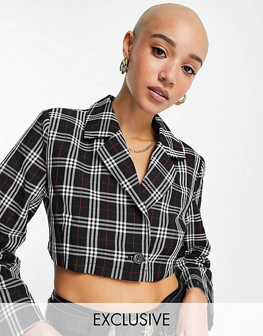Pieces Exclusive co-ord in black check
