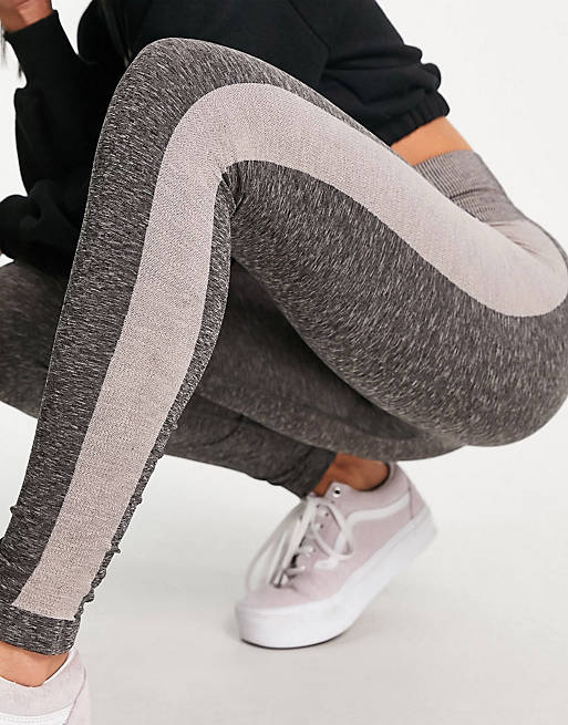 Pieces lounge top & seamless legging co-ord in grey