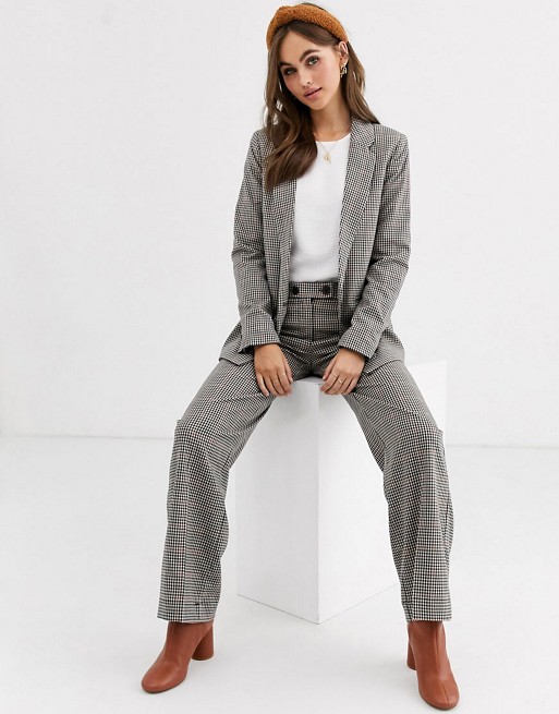 Pimkie blazer and trouser suit co-ord in heritage checks