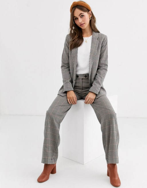 Pimkie blazer and trouser suit co-ord in heritage checks | ASOS