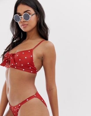 asos polka dot bikini