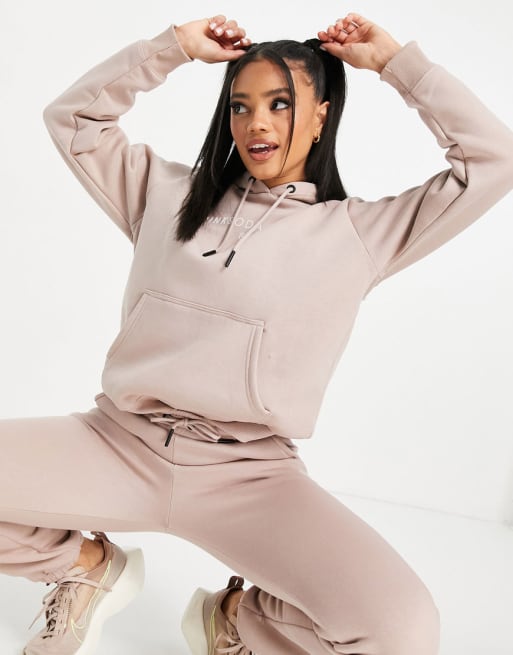 Pink Soda beige sweat set ASOS