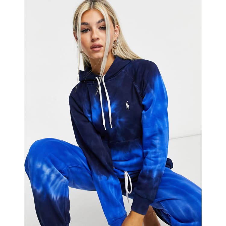 Polo Ralph Lauren co-ord tie dye swirl hoodie and jogger set in blue