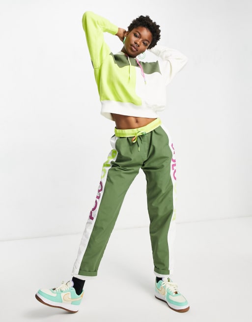 Polo Ralph Lauren - Coordinato con felpa con cappuccio e joggers color block multicolore