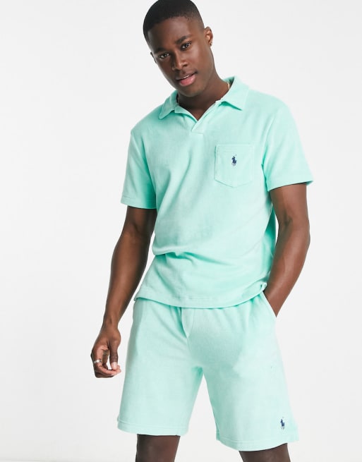 Aqua green shop polo shirt