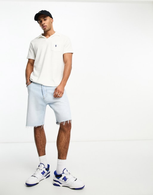 Polo Ralph Lauren icon logo terry set in white