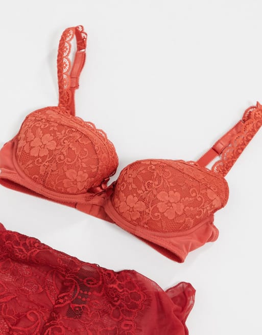 Pour Moi? Pour Moi Fuller Bust Rebel padded lace plunge bra in