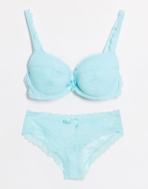 Pour Moi Rebel lingerie set in aqua