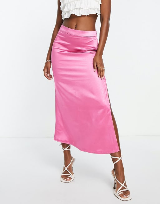 Pretty Lavish balloon sleeve crop blouse set in millennial pink - BPINK