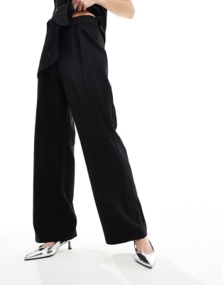 Pretty Lavish tailored waistcoat and trouser suit co ord in black  ASOS