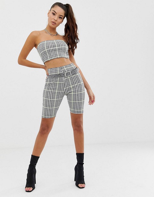 PrettyLittleThing bandeau top & shorts co-ord