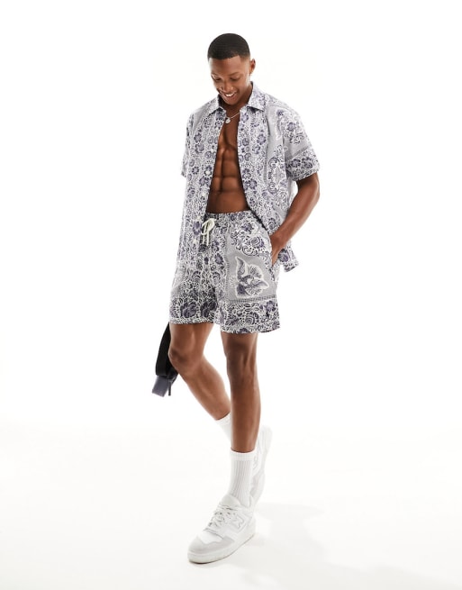 PRL centennial print oversized in blue