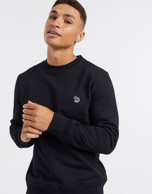 PS Paul Smith – Czarny dres z okrągłym dekoltem i logo z zebrą, zestaw