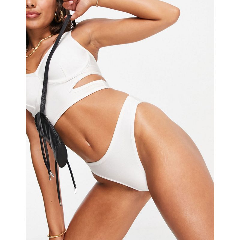 Public Desire - Bikini fasciante bianco con cut-out
