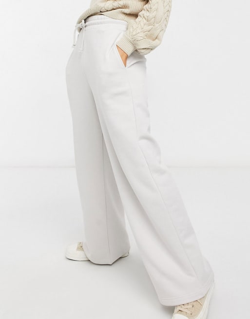 Pull&Bear - Combi-set met sweatshirt en joggingbroek in grijs