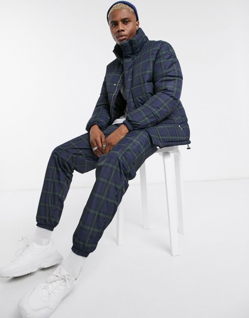Pull&Bear - Coordinato blu navy a quadri