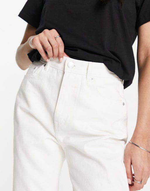 Pull&Bear denim corset and jeans set in white