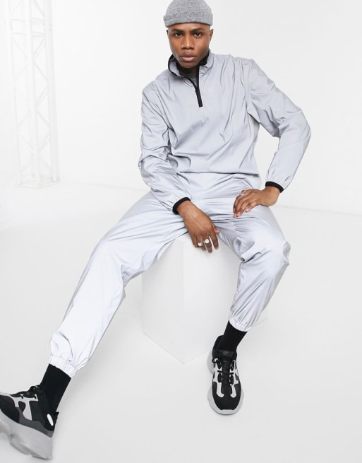 Pull&Bear – Graues Set mit reflektierendem Design