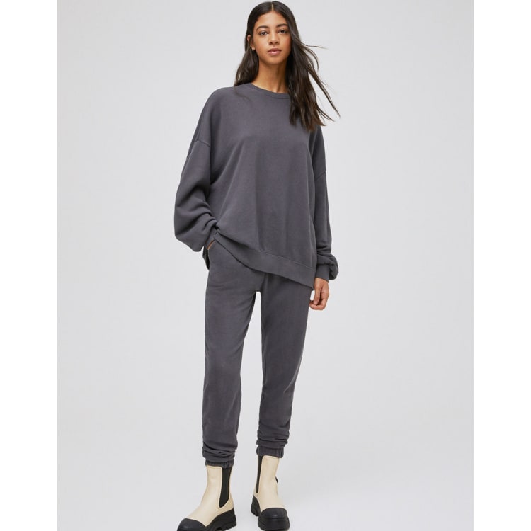 Pull&Bear Sweatsuit in Mottled Grey