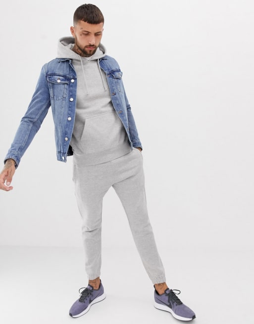 Pull&Bear Tracksuit in gray