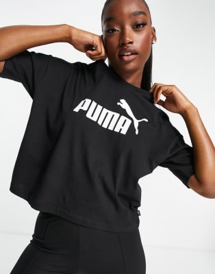 Puma Essentials large logo set in black | ASOS