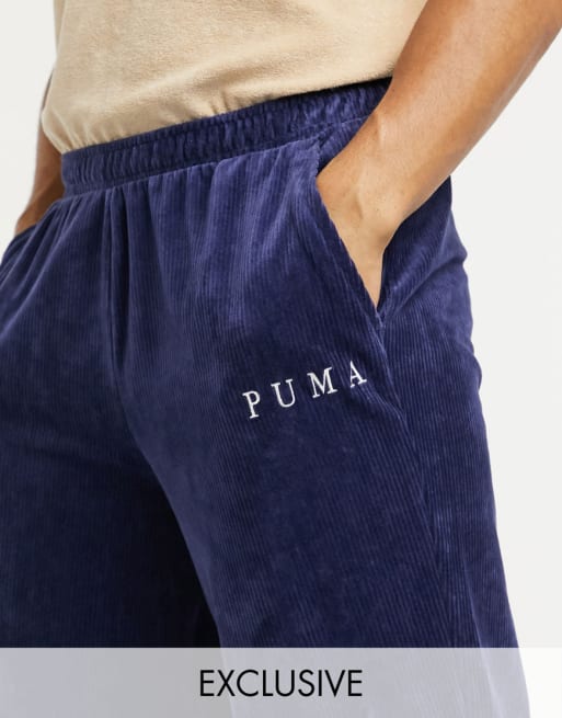 Puma - Exclusivité ASOS - Ensemble confort en velours côtelé - Bleu marine