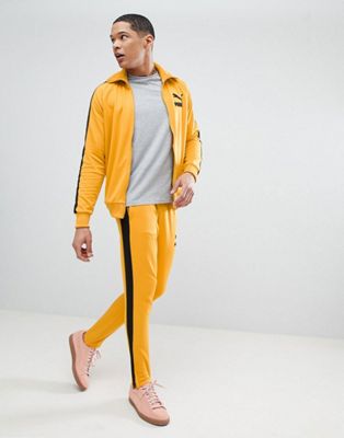 Puma T7 Vintage Tracksuit in Yellow | ASOS