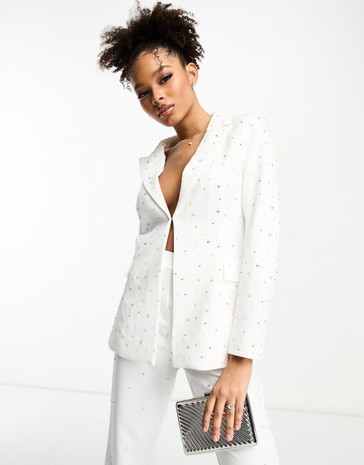 White blazer sale and pants set