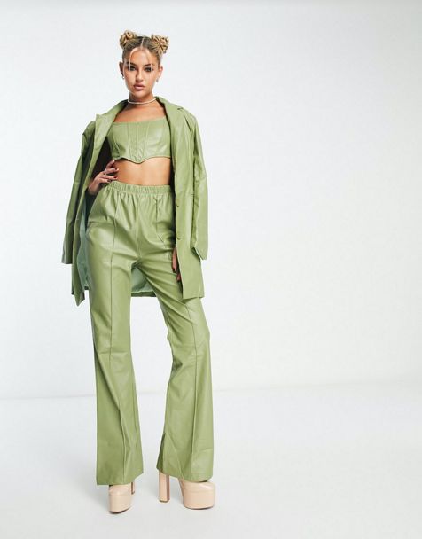 Neon Green Crop Bralet Leggings Co-Ord - Erinn – Rebellious Fashion