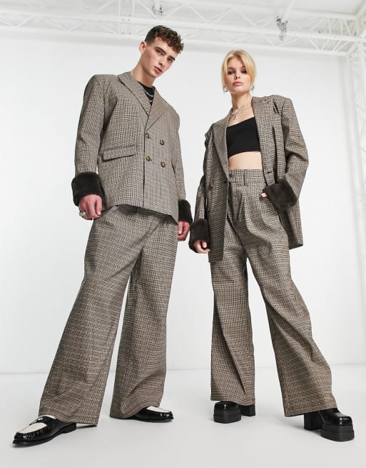 Reclaimed Vintage - Abito coordinato unisex oversize a quadri