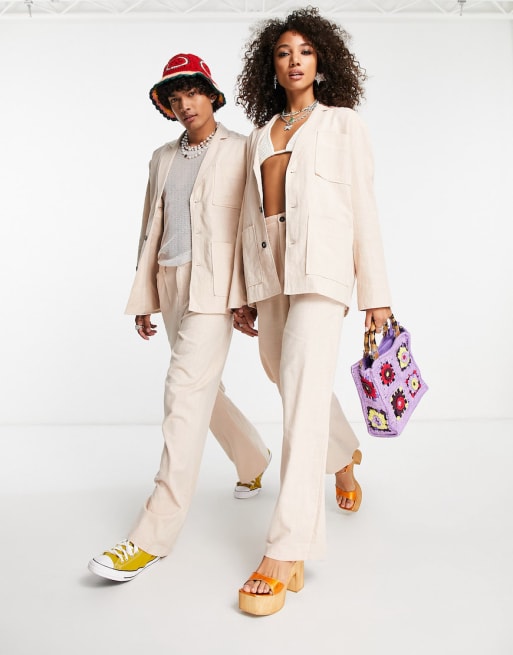 Reclaimed Vintage - Coordinato unisex beige oversize