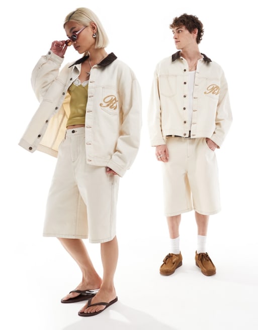 Reclaimed Vintage - Coordinato unisex in denim color pietra