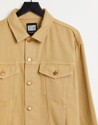 Reclaimed Vintage inspired '83 unisex relaxed fit jean and jacket in sand