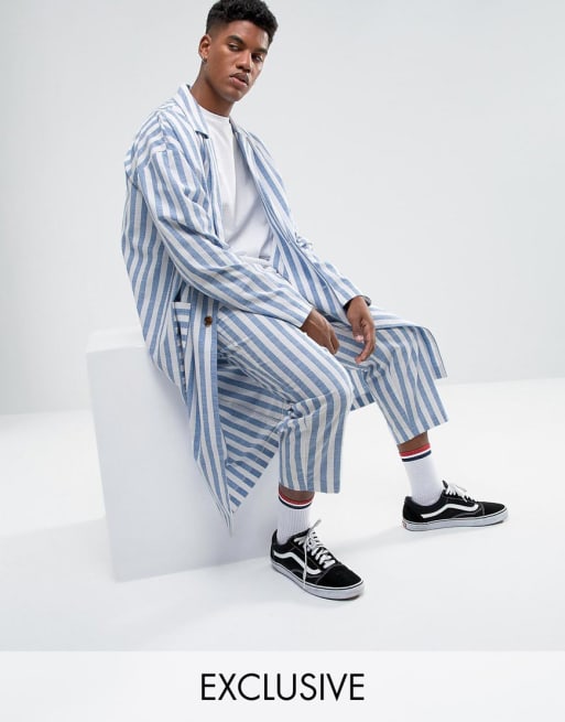 Reclaimed Vintage Inspired Jacket and Trousers In Stripe