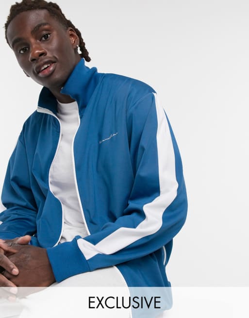 Reclaimed Vintage inspired tracksuit in blue ASOS