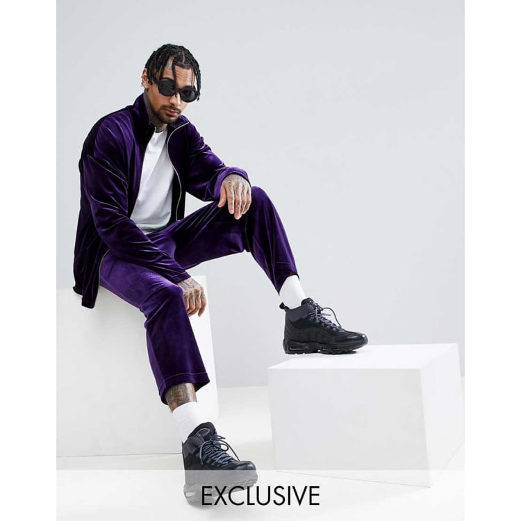 Purple store velvet sweatsuit