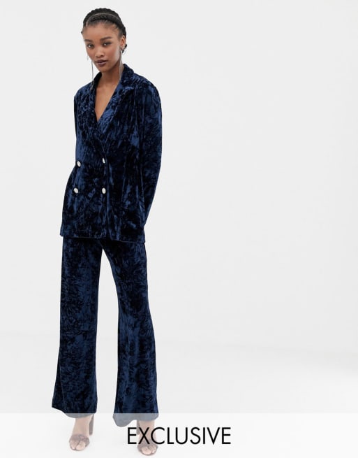 Reclaimed Vintage inspired tux in velvet