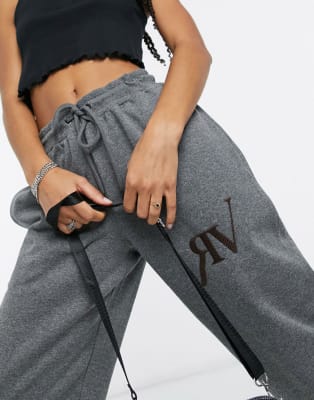 Reclaimed Vintage - Inspired - Uniseks sweater en joggingbroek in gemêleerd antraciet, co-ord set