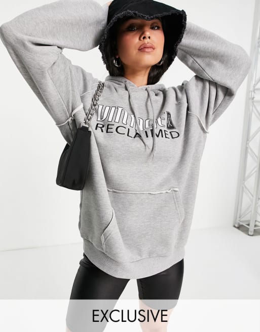Reclaimed Vintage Inspired - Unisex tætsiddende dad-joggingbukser og oversized hættetrøje i økologisk bomuld