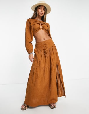 SMOCKED TEXTURED CO-ORD main image 1