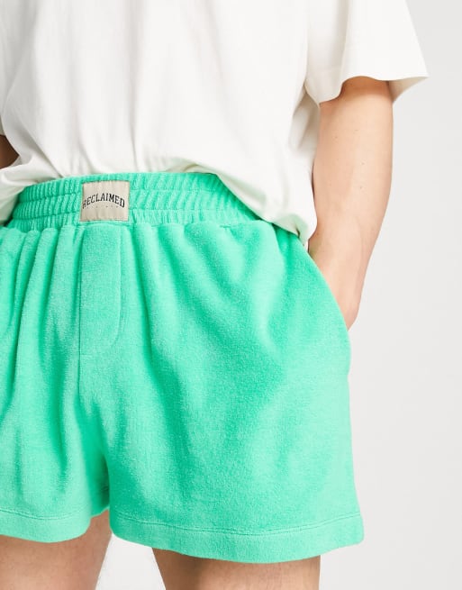 Reclaimed Vintage towelling set in green