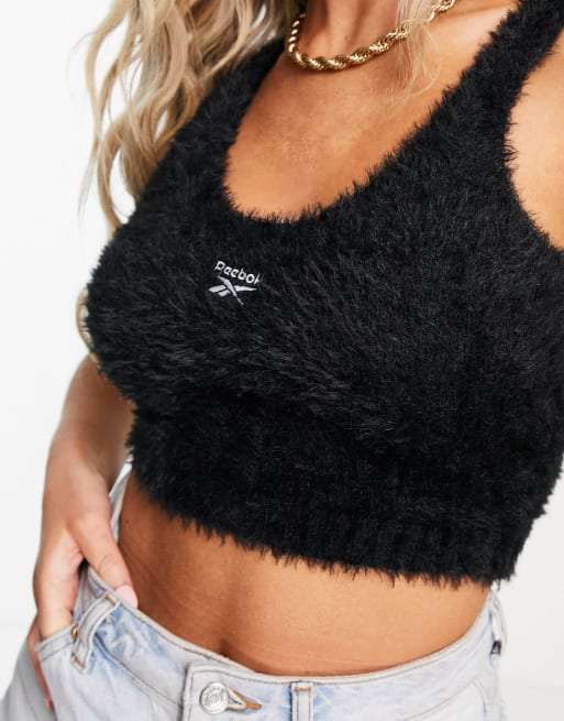 Reebok – Kuscheliges, flauschiges Set in Schwarz