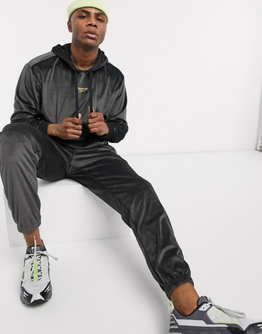 Reebok velour co-ord in black exclusive to asos