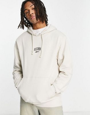 Reebok Vintage outline logo t-shirt in oatmeal - exclusive to ASOS