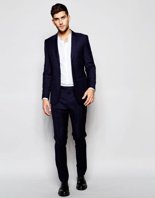 Reiss – Anzug in Marineblau in schmaler Passform