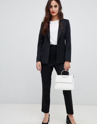 slim leg pant suit