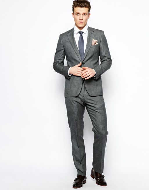 Reiss Gray Suit In Regular Tailored Fit Asos