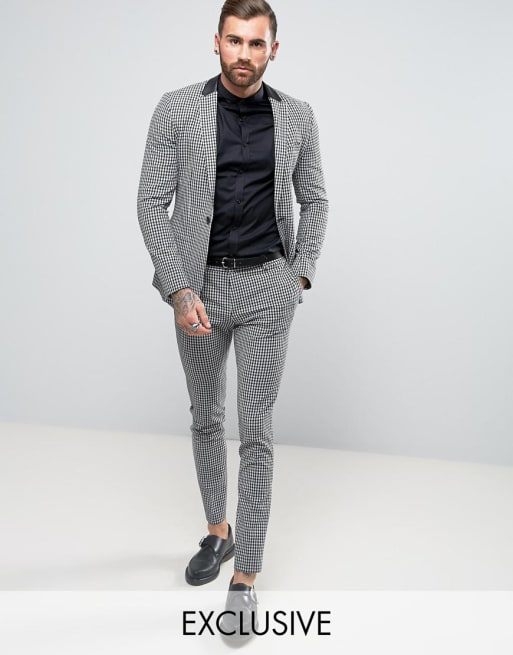 Religion Super Skinny Suit in Gingham | ASOS