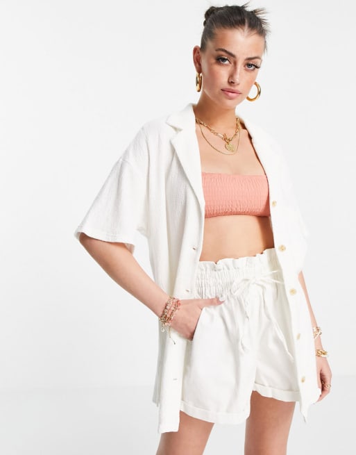 Rhythm Josie knitted beach co-ord set in white