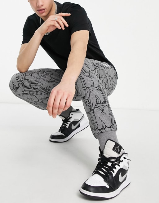 RIPNDIP - Bubble Bobble - Co-ord set met all-over print in antraciet